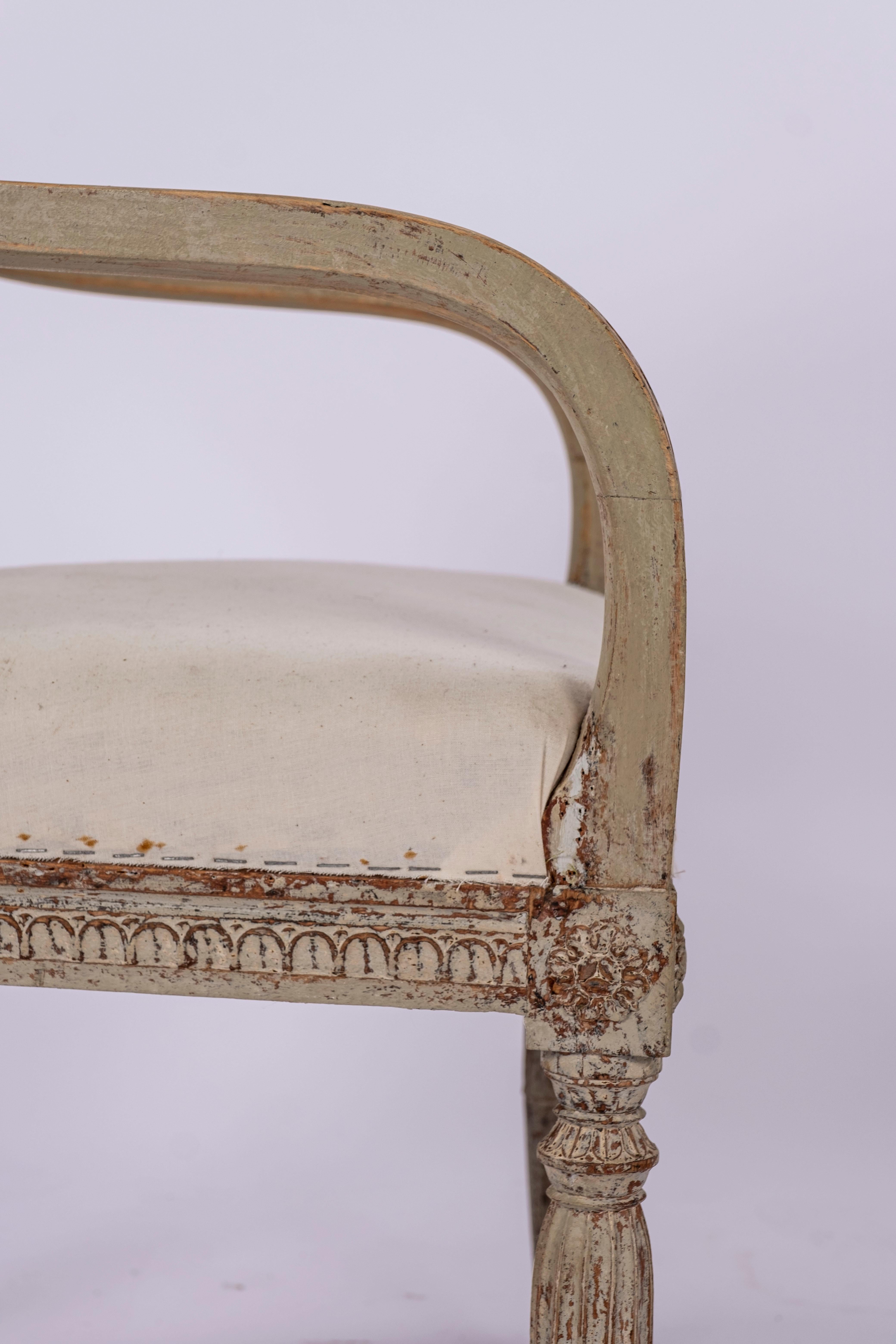 Pair of Gustavian Armchairs For Sale 9