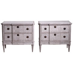 Pair of Gustavian Break-Front Chests, 19th Century