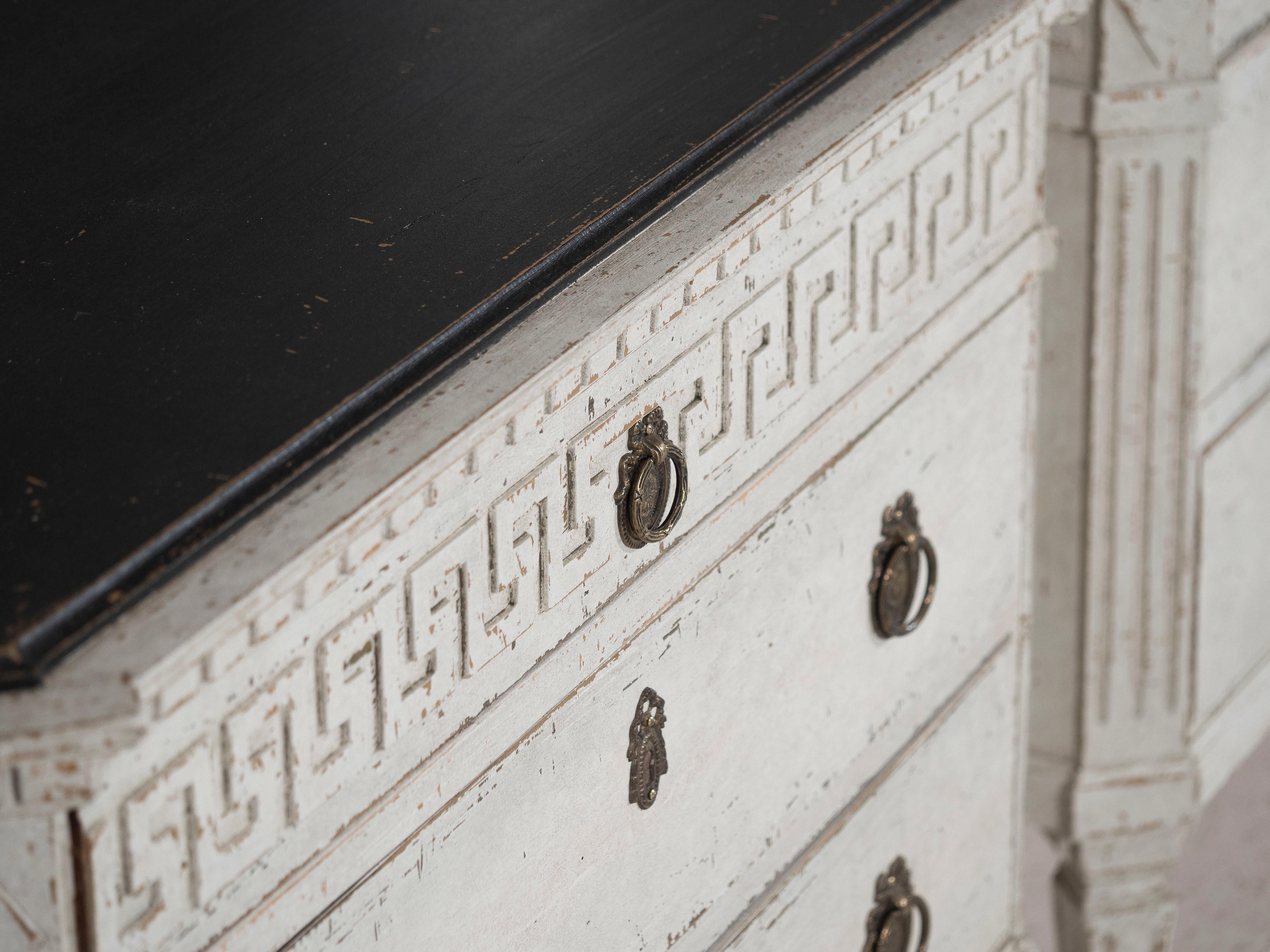 Pair of Gustavian chests, from around 100 years old. For Sale 1