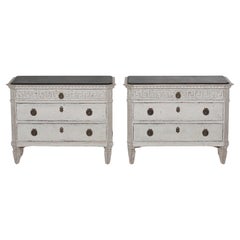 Vintage Pair of Gustavian chests, from around 100 years old.