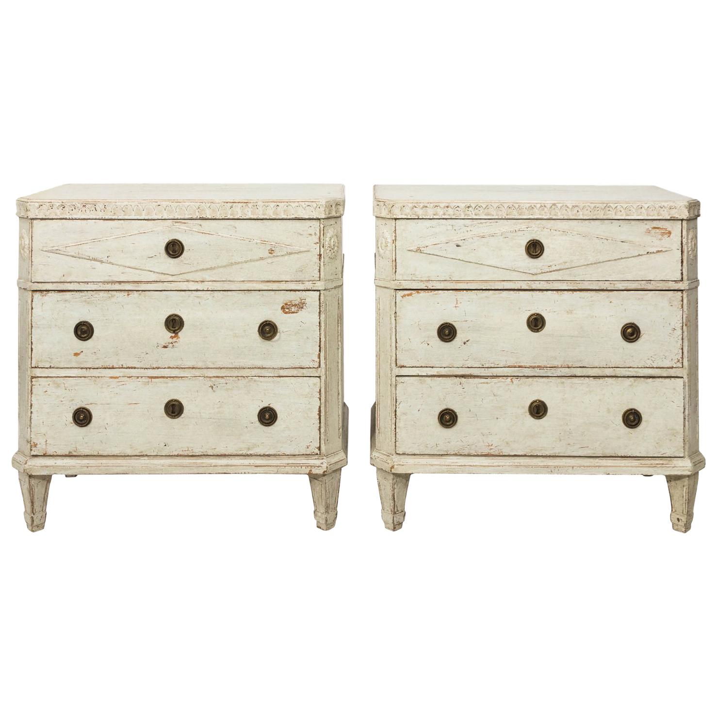 Pair of Gustavian Commodes