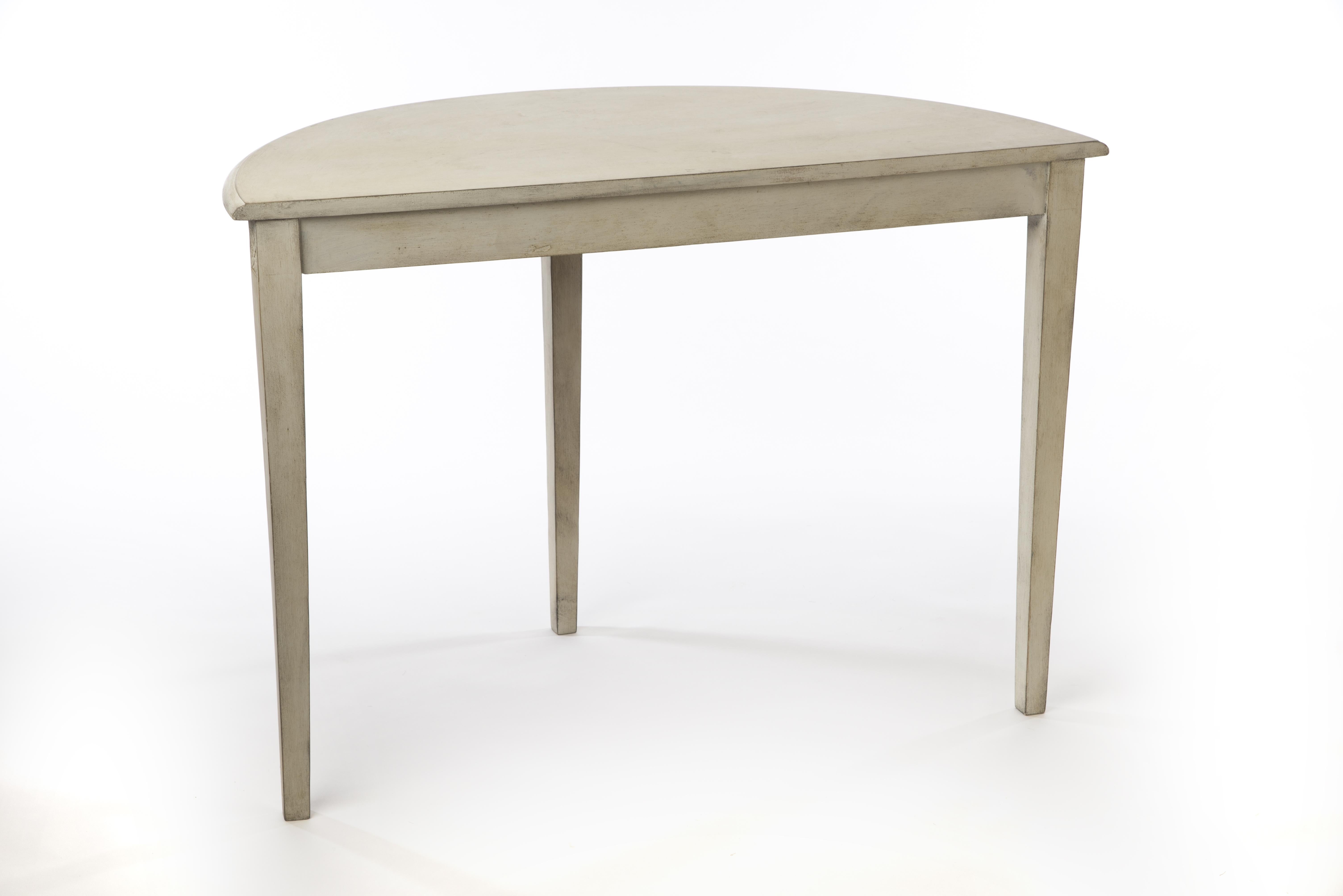 Swedish Pair of Gustavian Demi-Lune Tables For Sale
