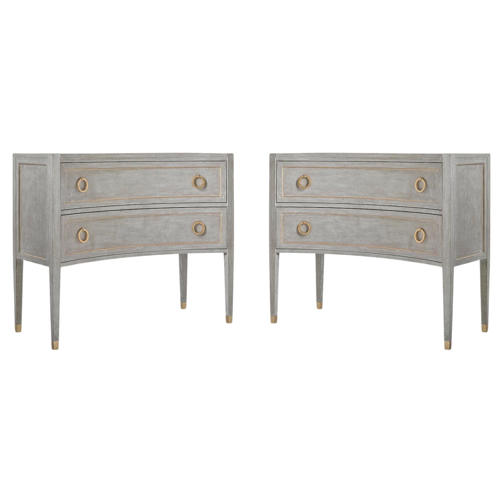 Pair of Gustavian Grey Painted Dressers