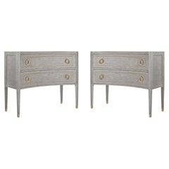 Pair of Gustavian Grey Painted Dressers