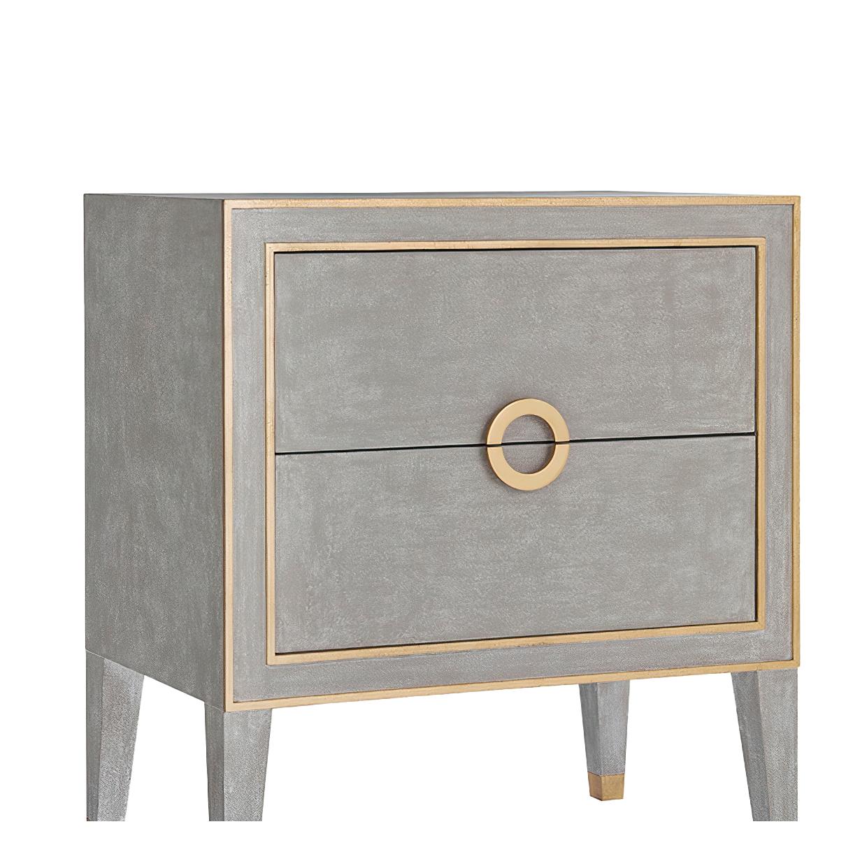 Vietnamese Pair of Gustavian Grey Painted Nightstands For Sale