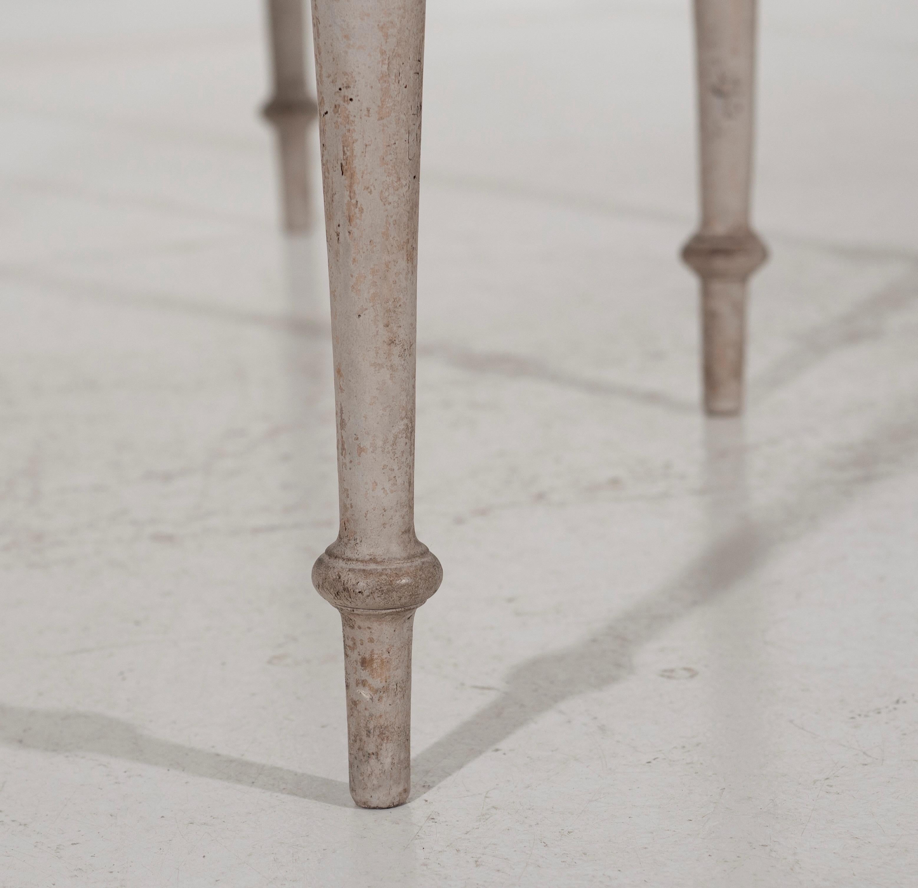 19th Century Pair of Gustavian half-moon tables, 19th C. For Sale