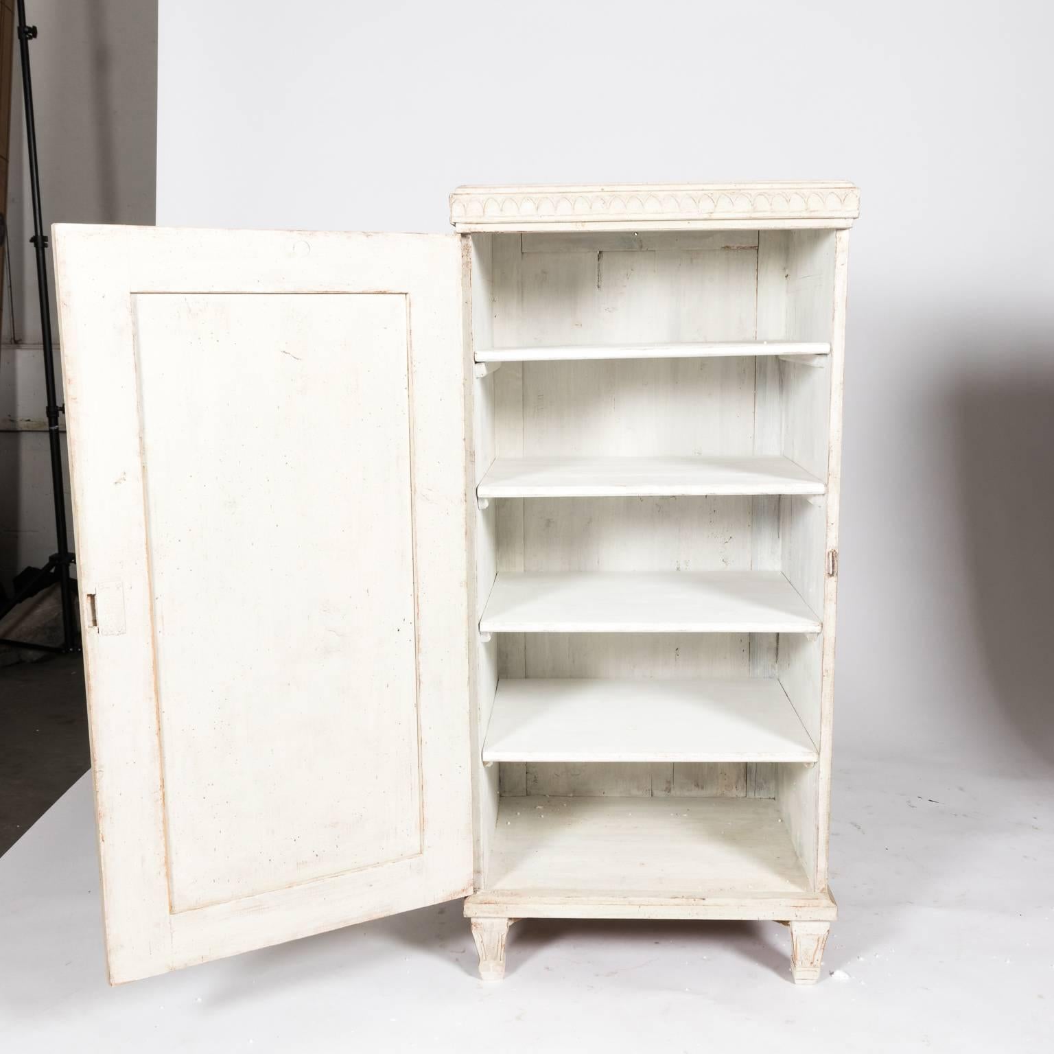 Pair of Gustavian Painted Cupboards For Sale 13
