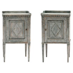 Pair of Gustavian Style 19th Century Painted Swedish Side Cabinets