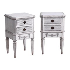 Pair of Gustavian Style Bedside Chests, 19th Century