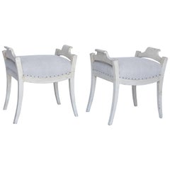 Vintage Pair of Gustavian Style Benches