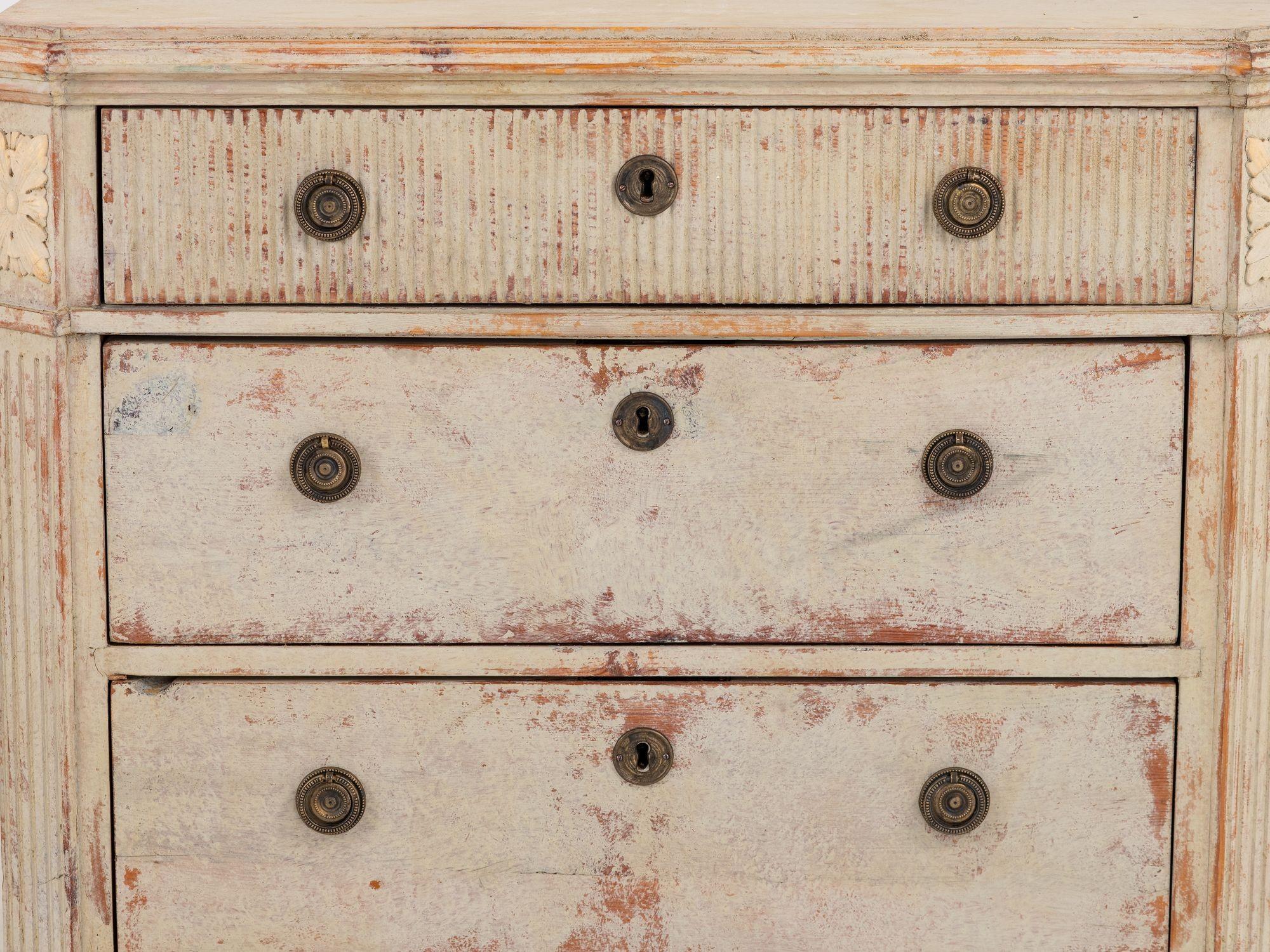 Wood Pair of Gustavian Style Chests of Drawers
