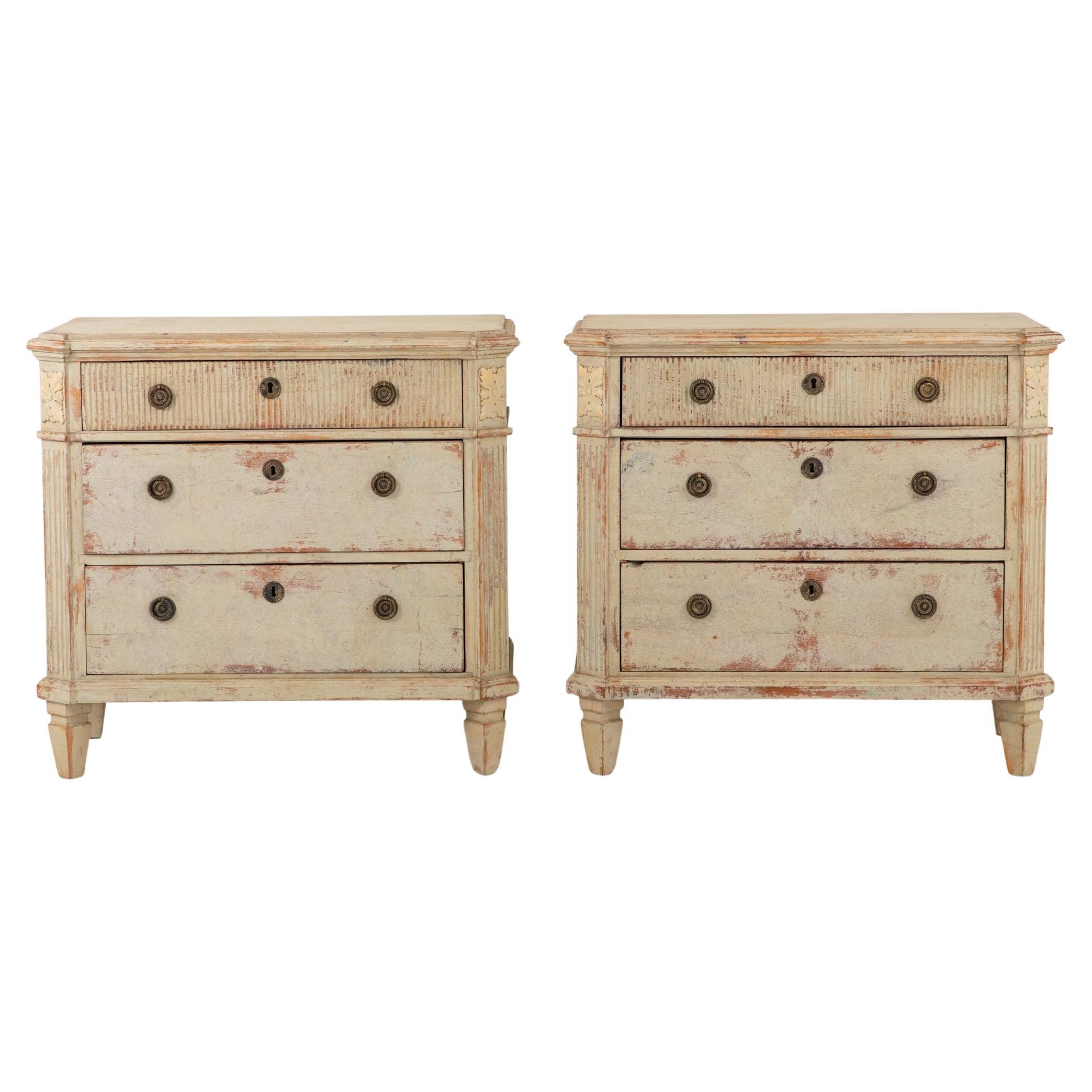 Pair of Gustavian Style Chests of Drawers