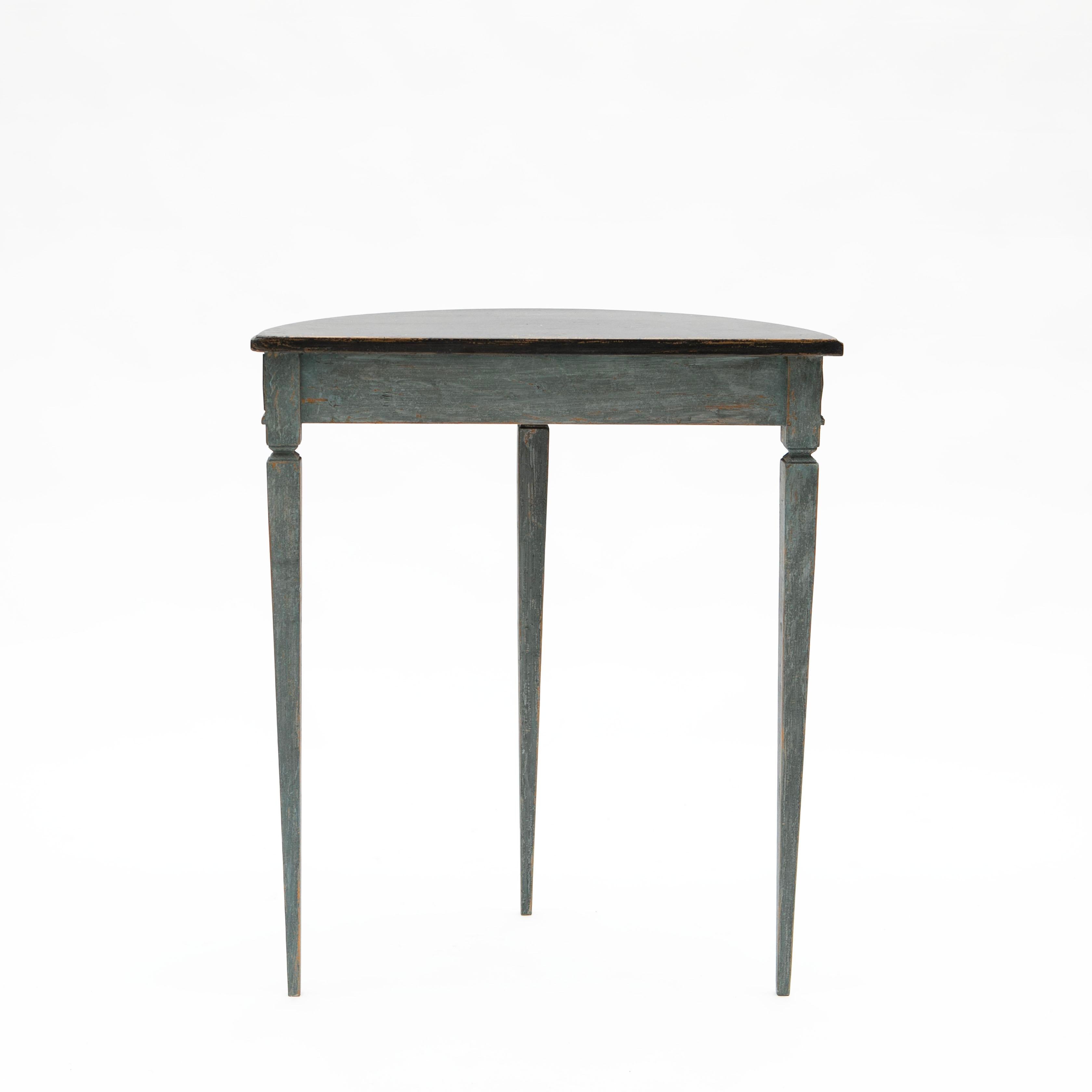 Pair of Gustavian-Style Demilune Console Tables, Sweden c. 1900 1