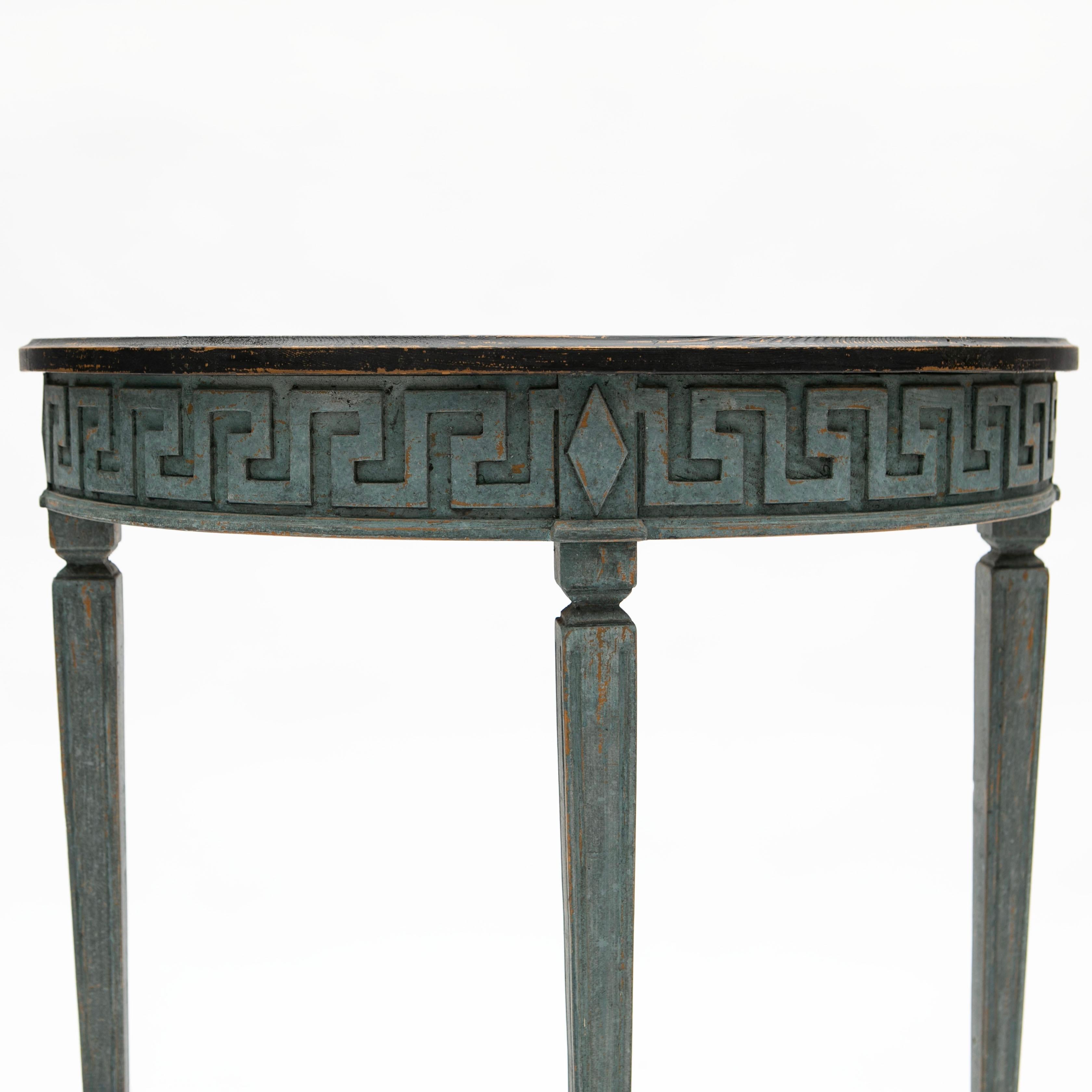 Pair of Gustavian-Style Demilune Console Tables, Sweden c. 1900 2