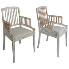 Pair of Gustavian Style Stick-Back Chairs