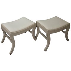 Pair of Gustavian Style Swedish Stools