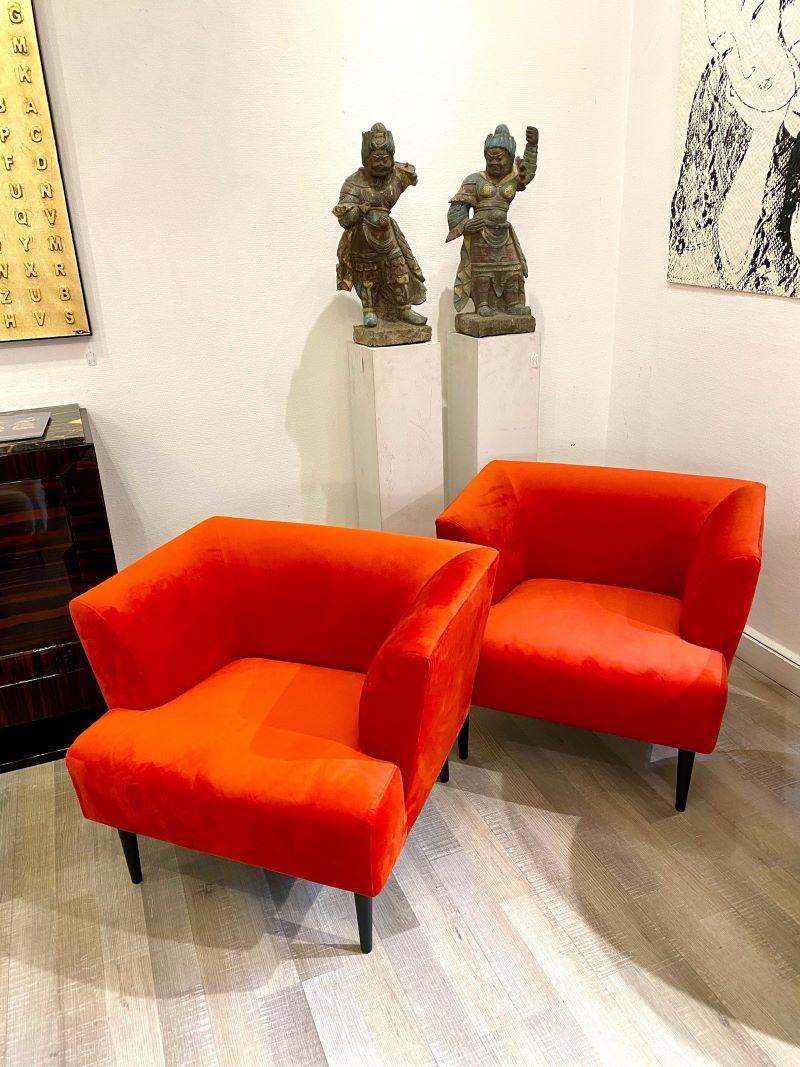 German Pair of Gutmann Factory Armchairs For Sale