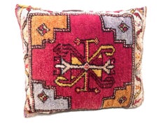 Pair of Gypsy Turkish Oriental Salt Bag or Rug Embroidery Pillows