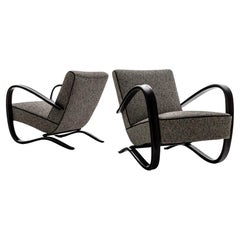 Pair of H-269 Lounge Chairs by Jindřich Halabala, Czech Republic, 1930s