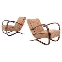 Pair of H-269 Lounge Chairs by Jindřich Halabala, Czech Republic 1930s