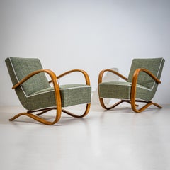 Pair of H-269 Lounge Chairs by Jindřich Halabala, Czechia, 1930s