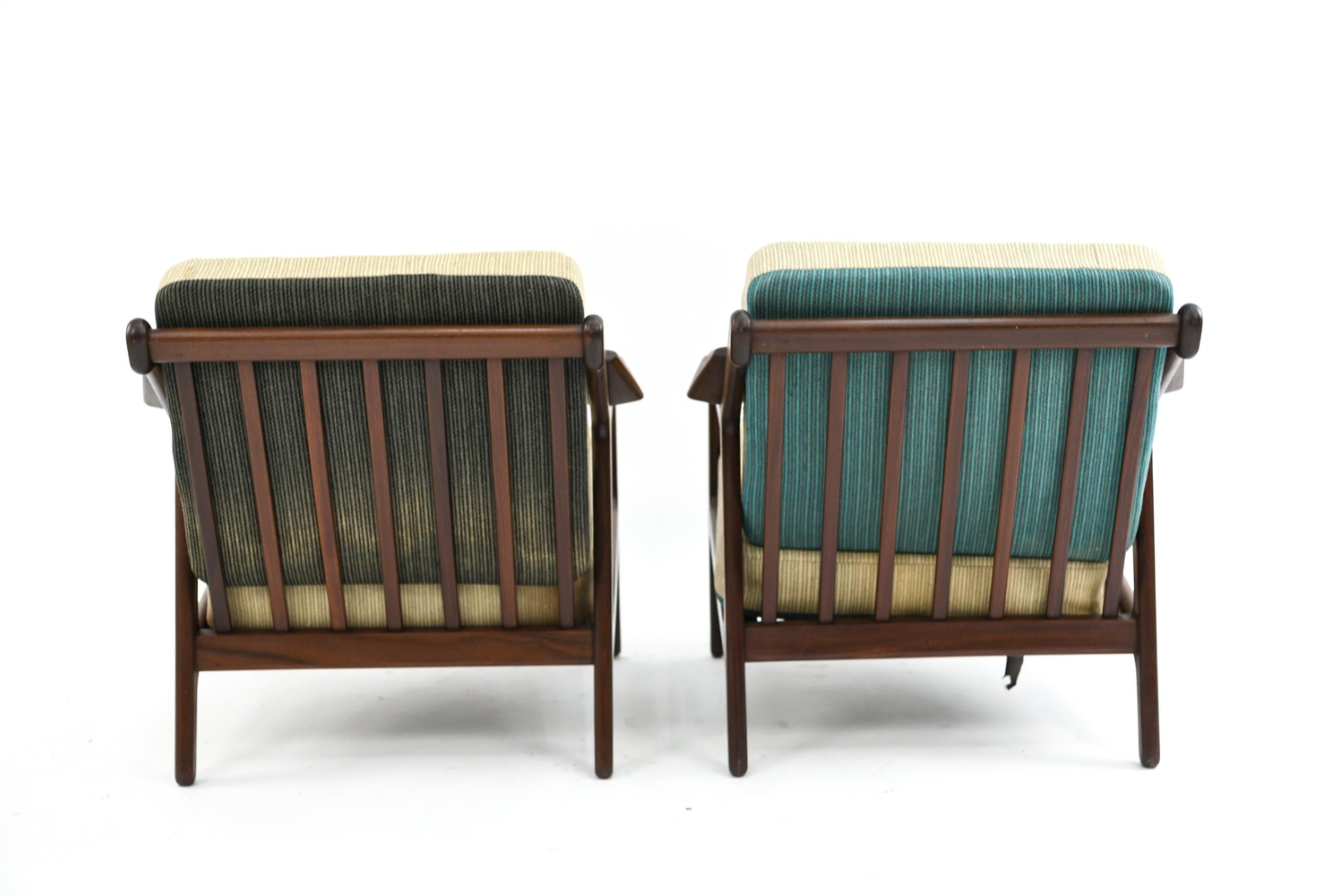 Pair of H. Brockmann-Petersen Danish Lounge Chairs 6