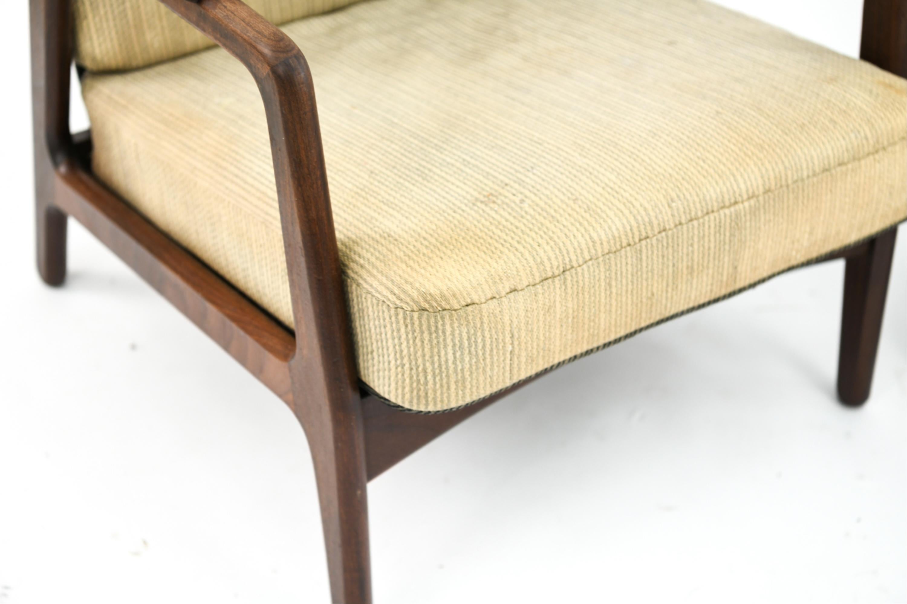 Mid-Century Modern Pair of H. Brockmann-Petersen Danish Lounge Chairs