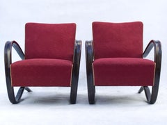 Pair of H269 Lounge Chairs by Jindřich Halabala for UP Závody Brno, 1930s