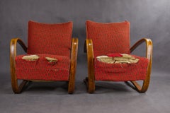Pair of H269 Lounge Chairs by Jindřich Halabala for Up Závody Brno, 1930s