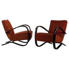 Pair of H269 Lounge Chairs by Jindřich Halabala for UP Závody Brno, 1930s