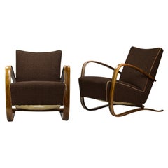 Pair of H269 Lounge Chairs by Jindřich Halabala for Up Závody Brno, 1930s