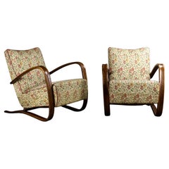Pair of H269 Lounge Chairs by Jindřich Halabala for Up Závody Brno, 1930s