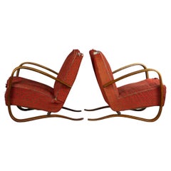 Paire de chaises longues H269 par Jindřich Halabala pour Up Závody Brno, années 1930