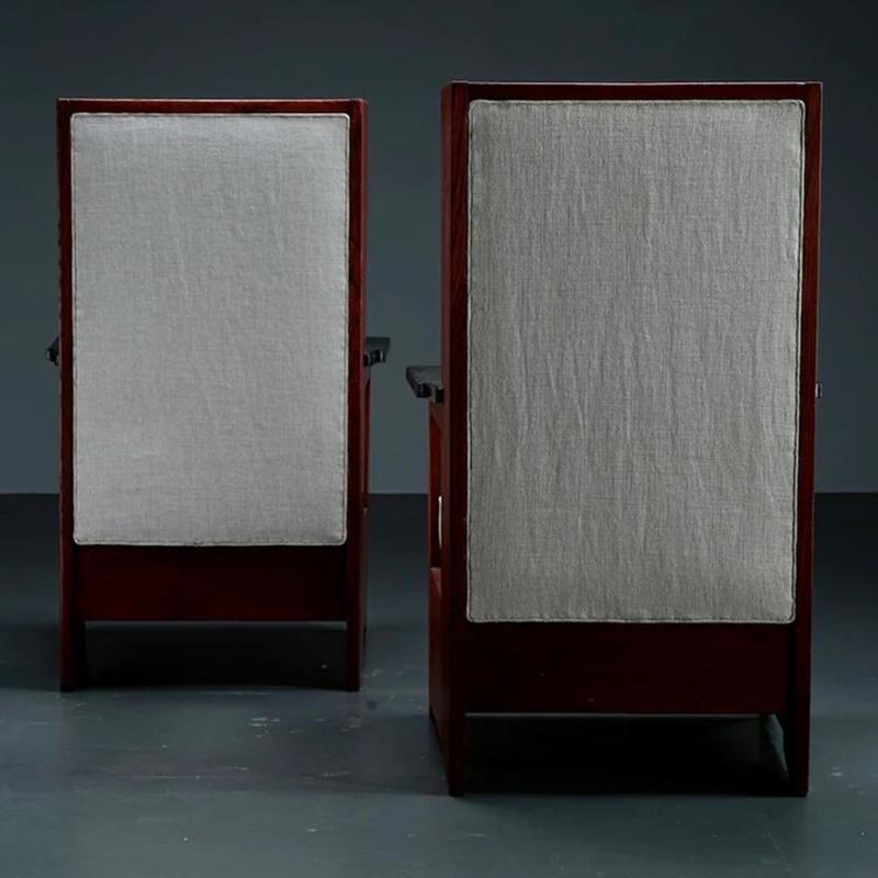 Pareja de sillones de respaldo alto de la Escuela Haagse en venta 9