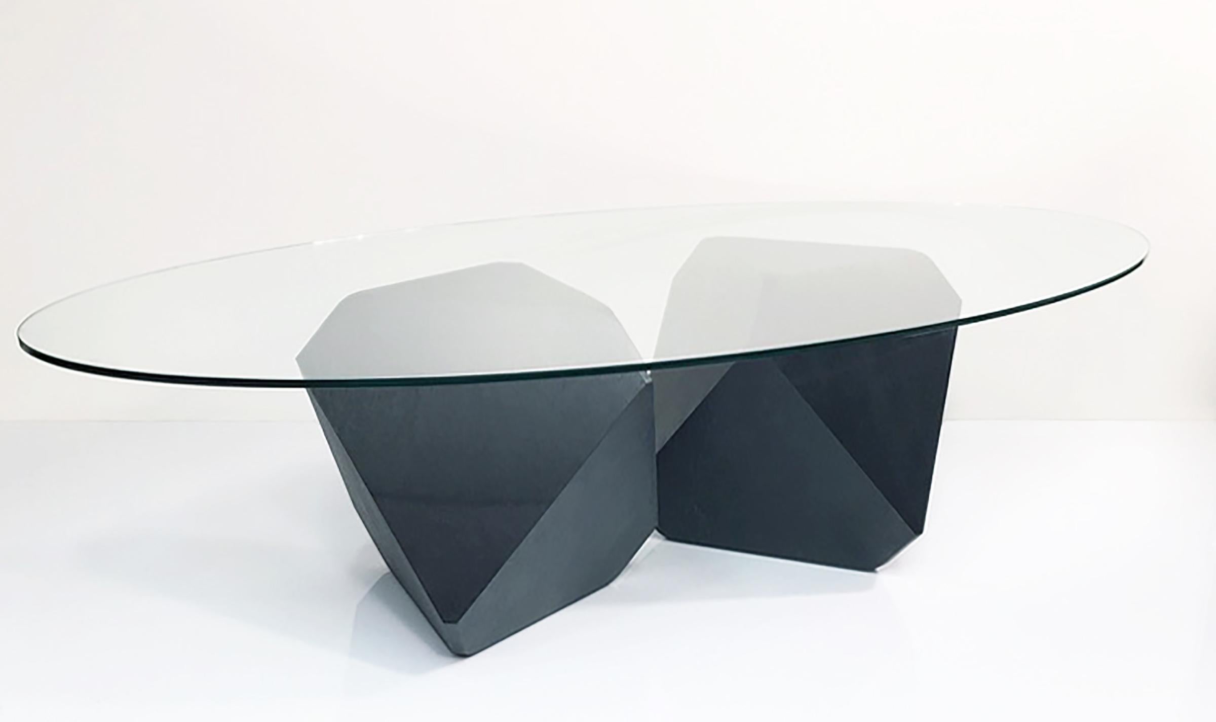 Modern pair of 'hal' dining table pedestals ( as seen in the june AD ) by wm. earle