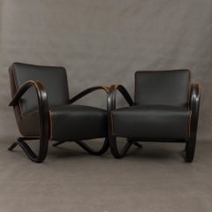 Pair of Halabala 269 Lounge Chairs