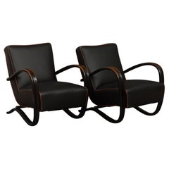 Pair of Halabala 269 Lounge Chairs