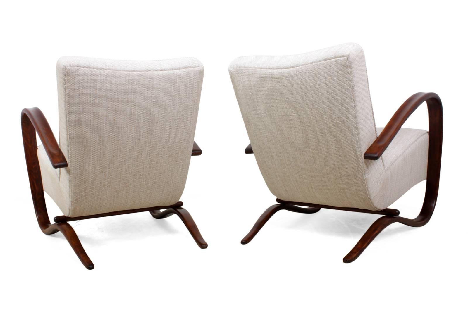 Pair of Halabala Chairs Model H269 2