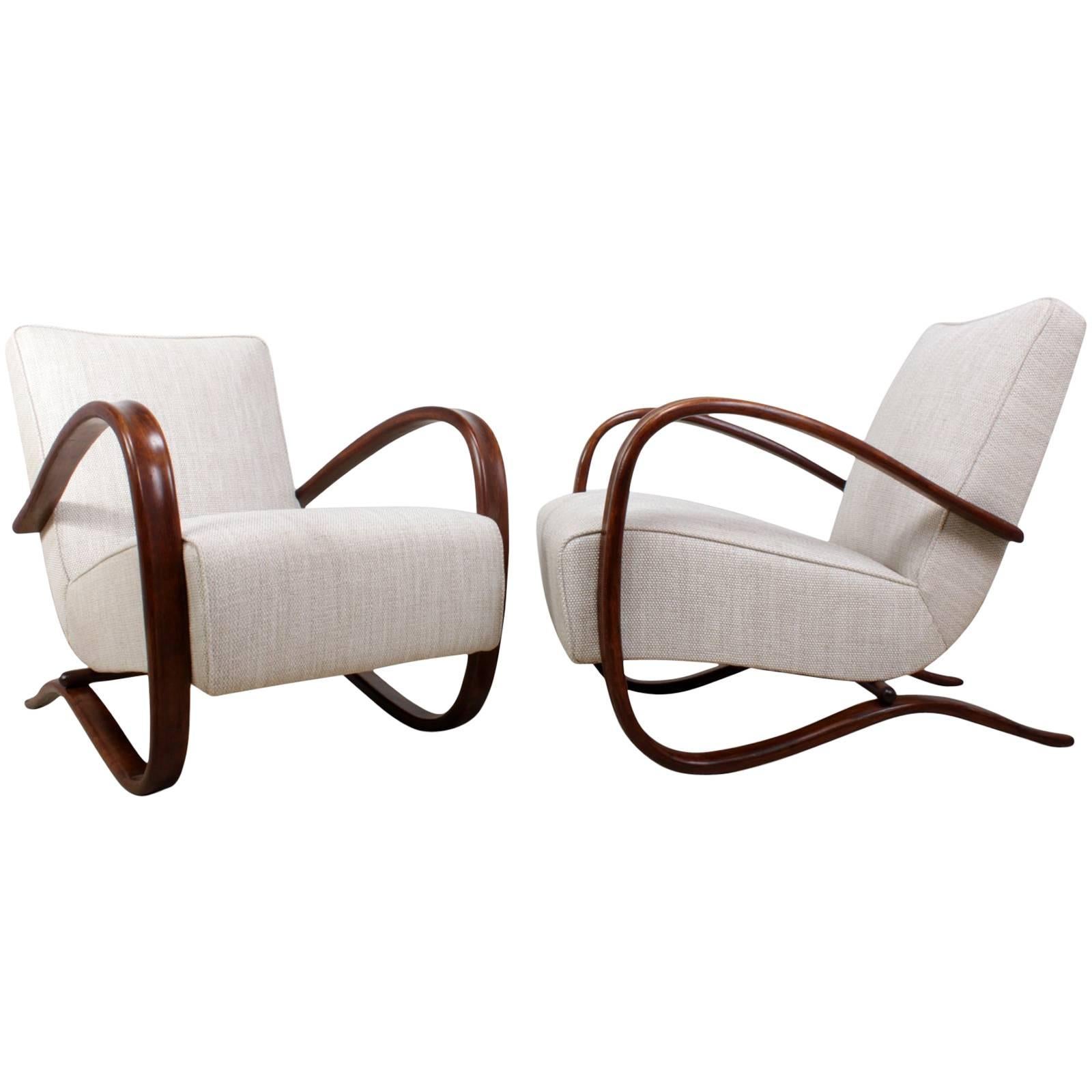 Pair of Halabala Chairs Model H269