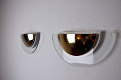 Paire d'appliques Regency à demi-lune Italie 1980