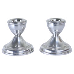 Pair of Hallmarked Sterling Silver Candlesticks by Broadway & Co., Birmingham