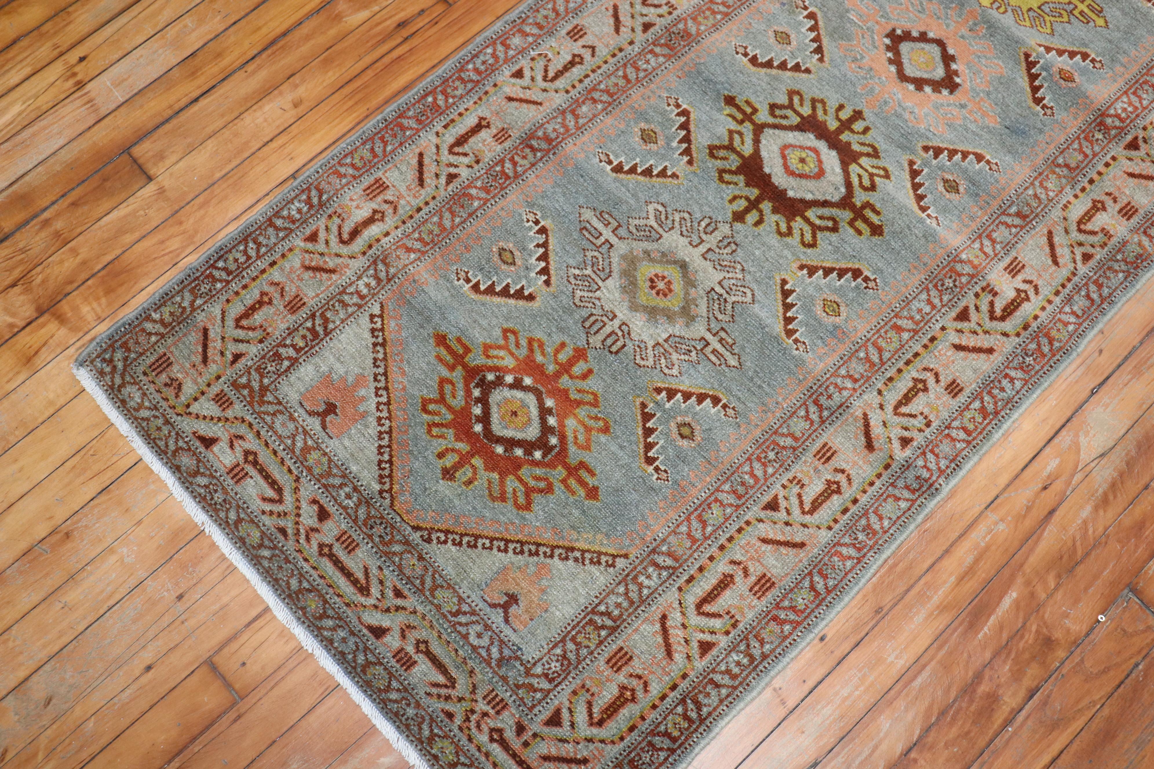 Hand-Woven Pair of Hallway Persian Malayer Runners