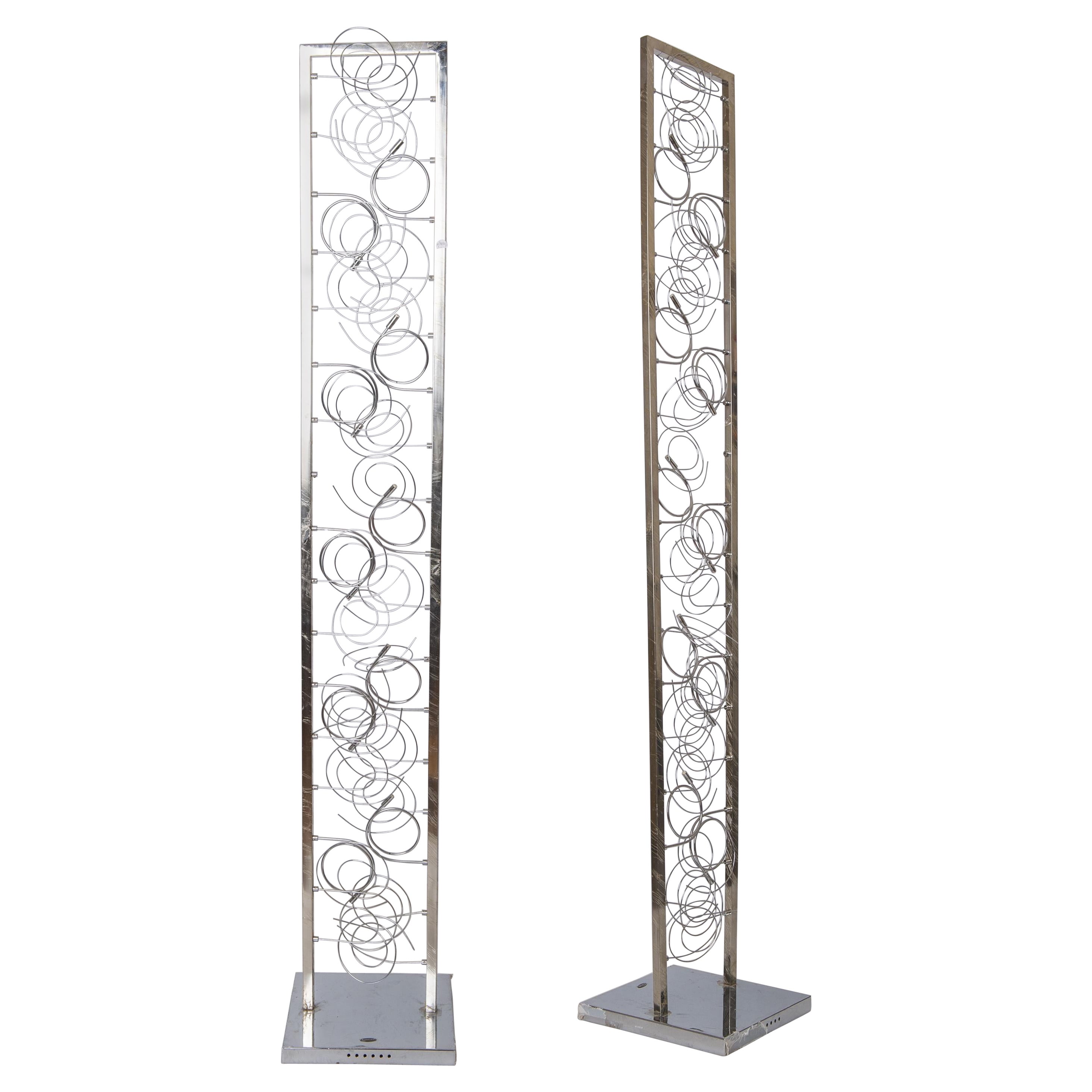 Pair of Halogen Floor Lamps For Sale