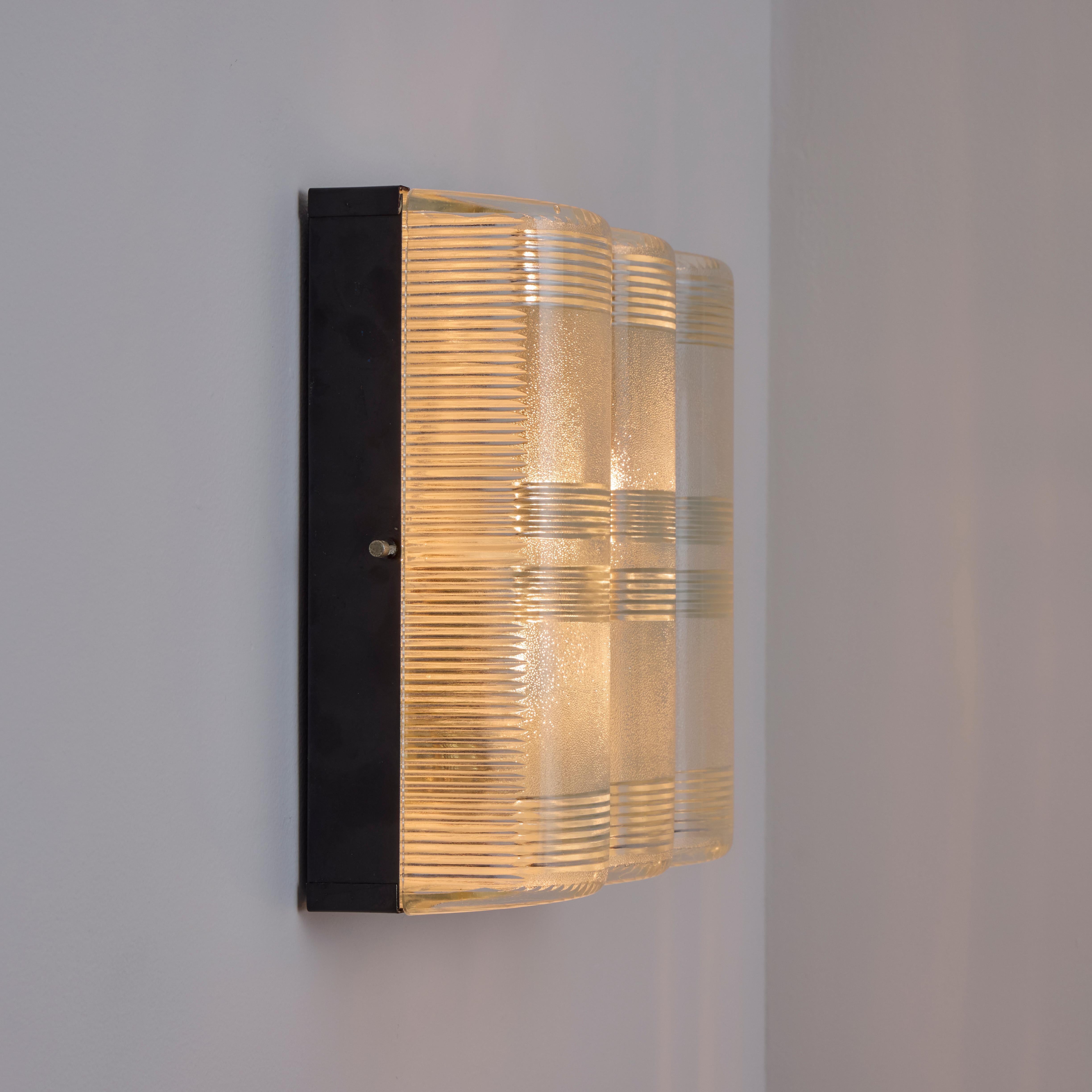 Italian Pair of Halophane Sconces For Sale