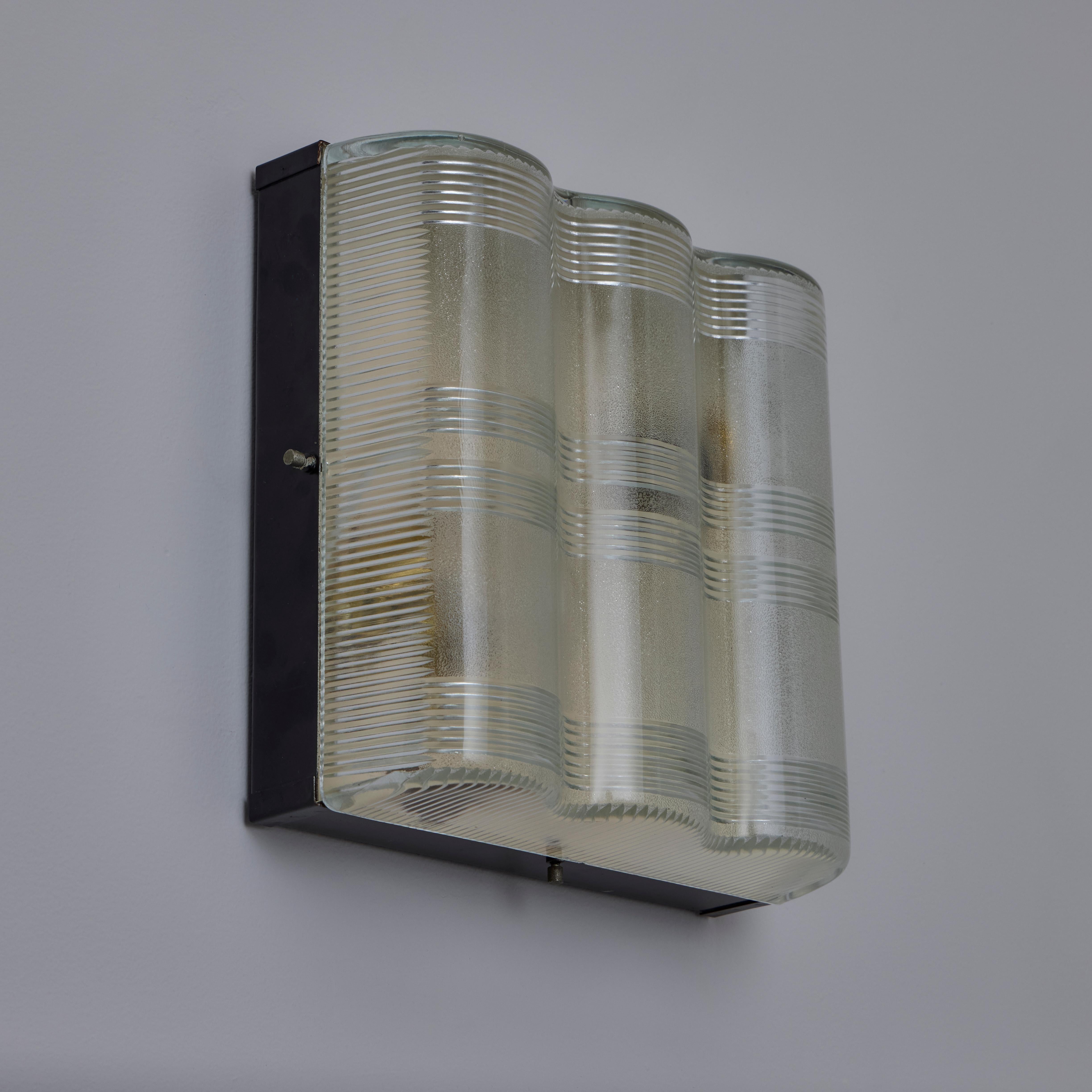 Mid-20th Century Pair of Halophane Sconces For Sale