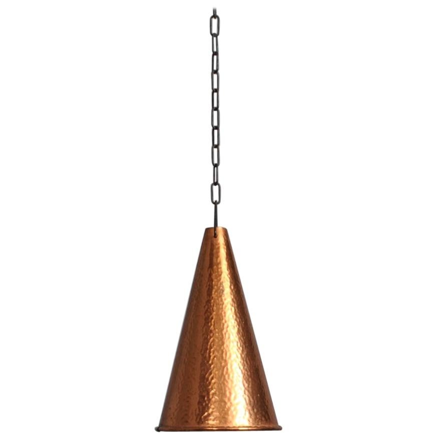 Pair of Hammered Copper Pendant Shades, Denmark