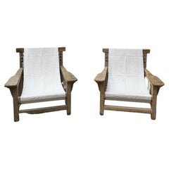 Pair of "Hammock" Model Armchairs Number 17, by Robert Mallet-Stevens