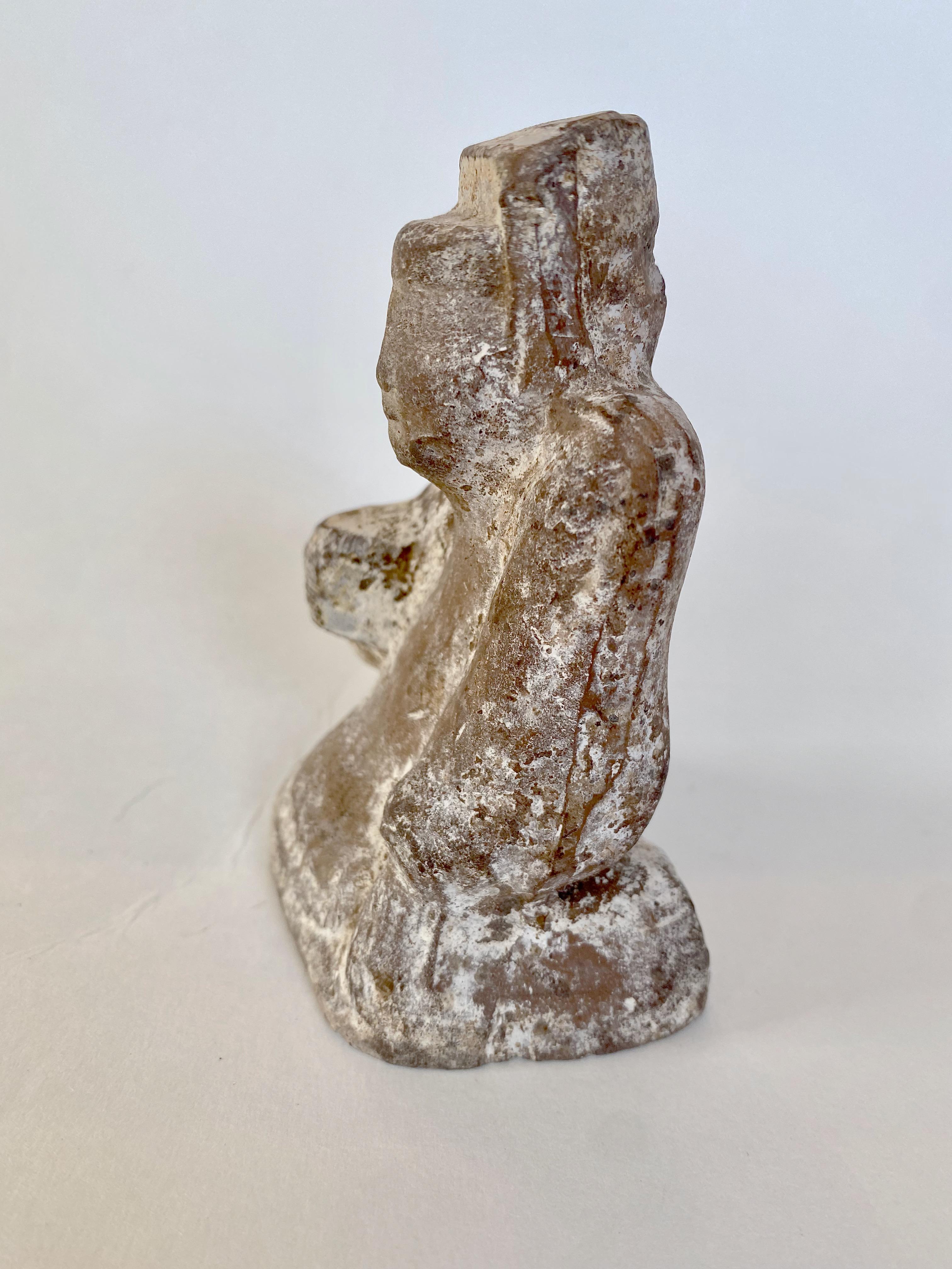 Pair of Han Dynasty Seated Figures  For Sale 9