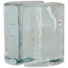 Pair of Hand Blown Glass Bookends