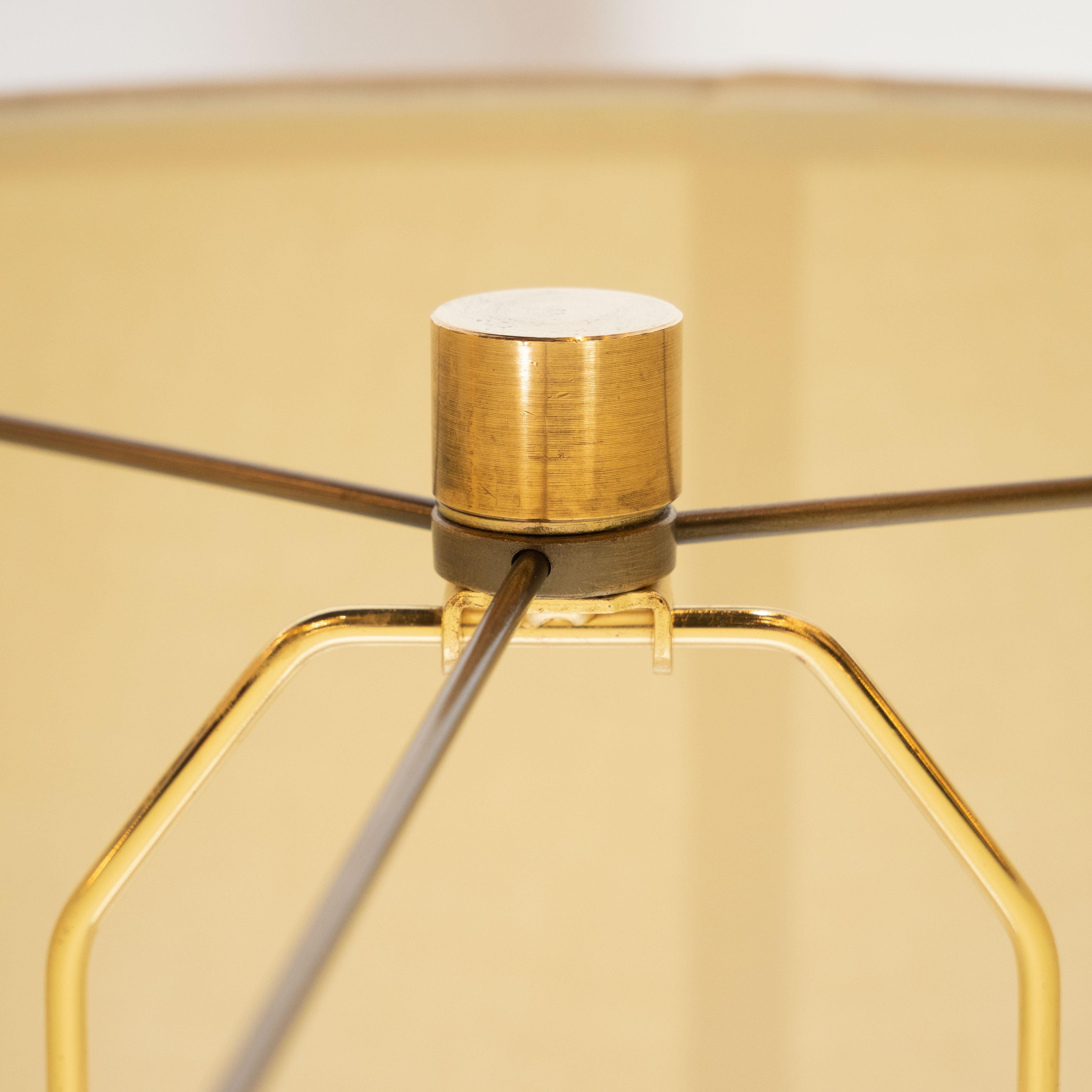 Paar mundgeblasene Murano-Lampen in Rauchmoss-Farbe mit 24-Karat-Goldbändern im Angebot 4